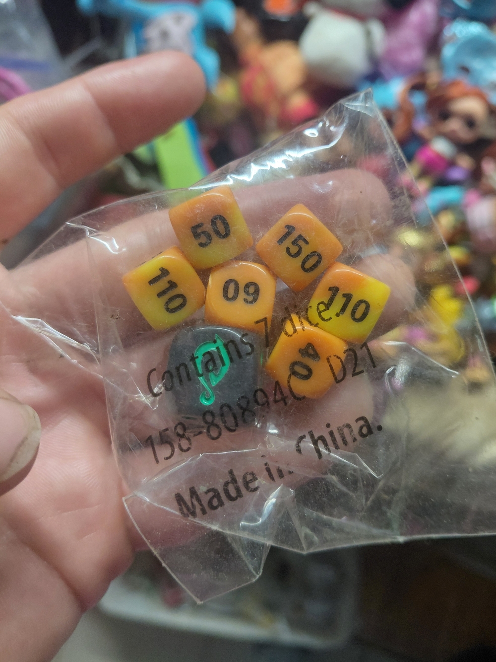 orange gradient Pokémon Trading Card Game (TCG) damage-counter dice
